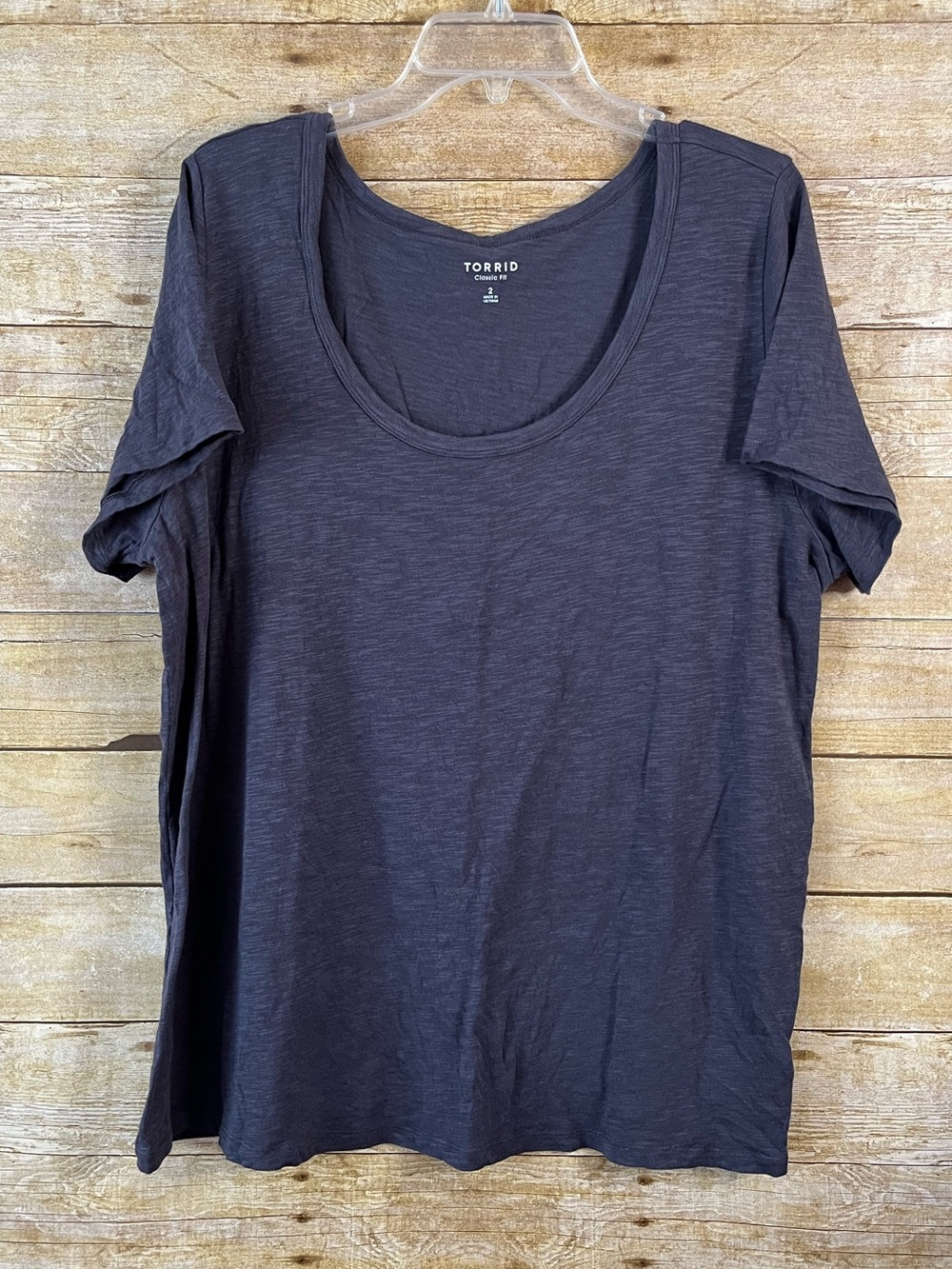 Torrid Women’s Charcoal Scoop Neck Short Sleeve Tee T-Shirt EUC Size 2X